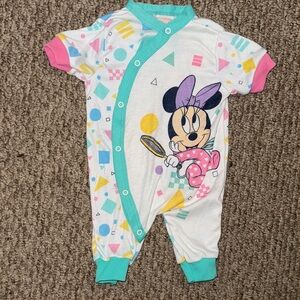 Minnie Mouse Vintage Colorful Bodysuit Size NB-3m